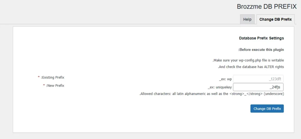 تغییر پیشوند جداول دیتابیس وردپرس