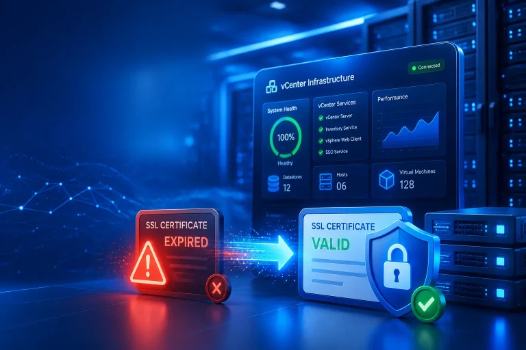 رفع خطای انقضای Certificate در vCenter