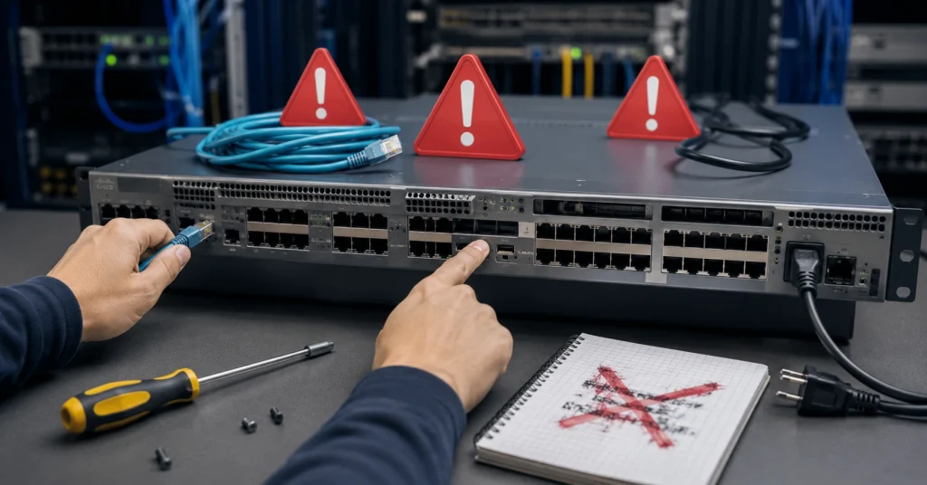 خطاهای رایج هارد ریست Cisco 3850